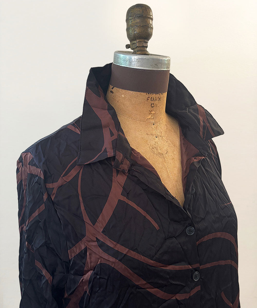 חולצת דואט - שחור-חום